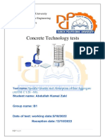 Specific Gravity and Absorption of Fine Aggregate