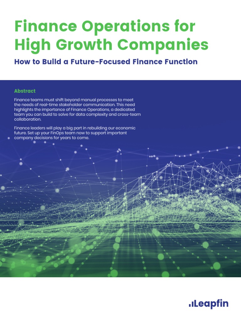 Finance Operations For High Growth Companies | PDF | Enterprise ...
