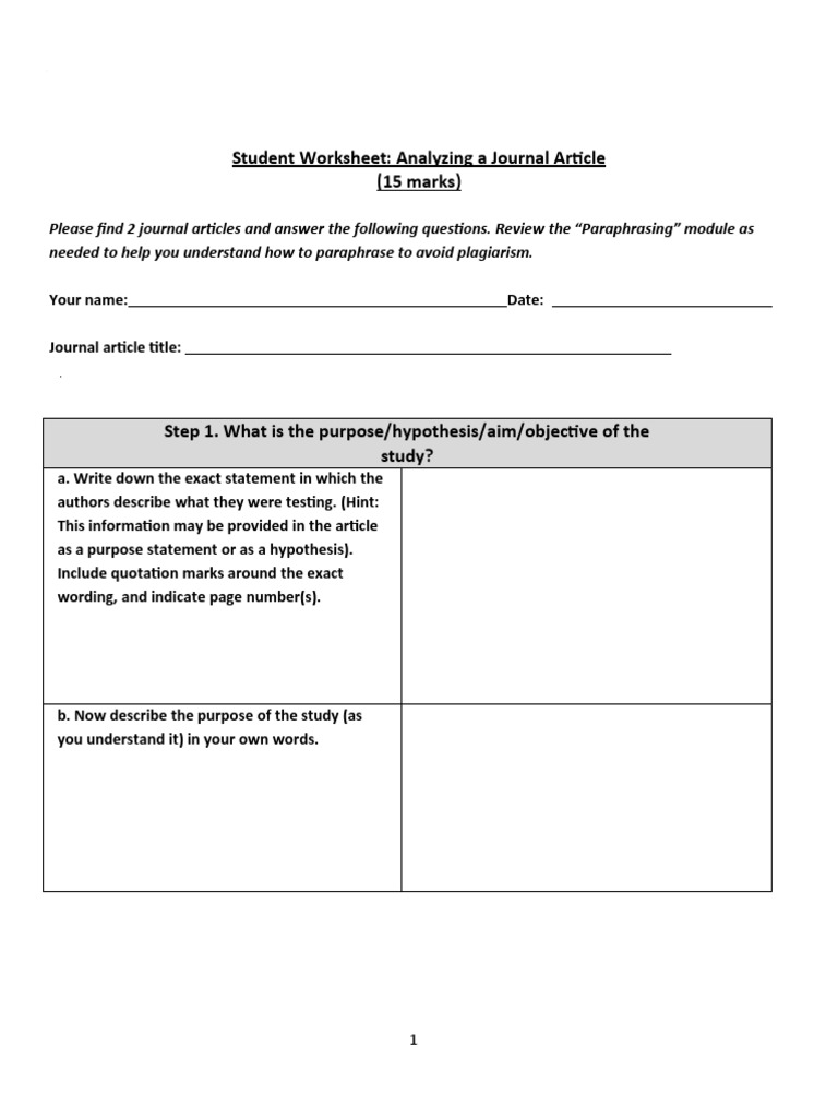 Student Worksheet | PDF | Scientific Method | Cognition