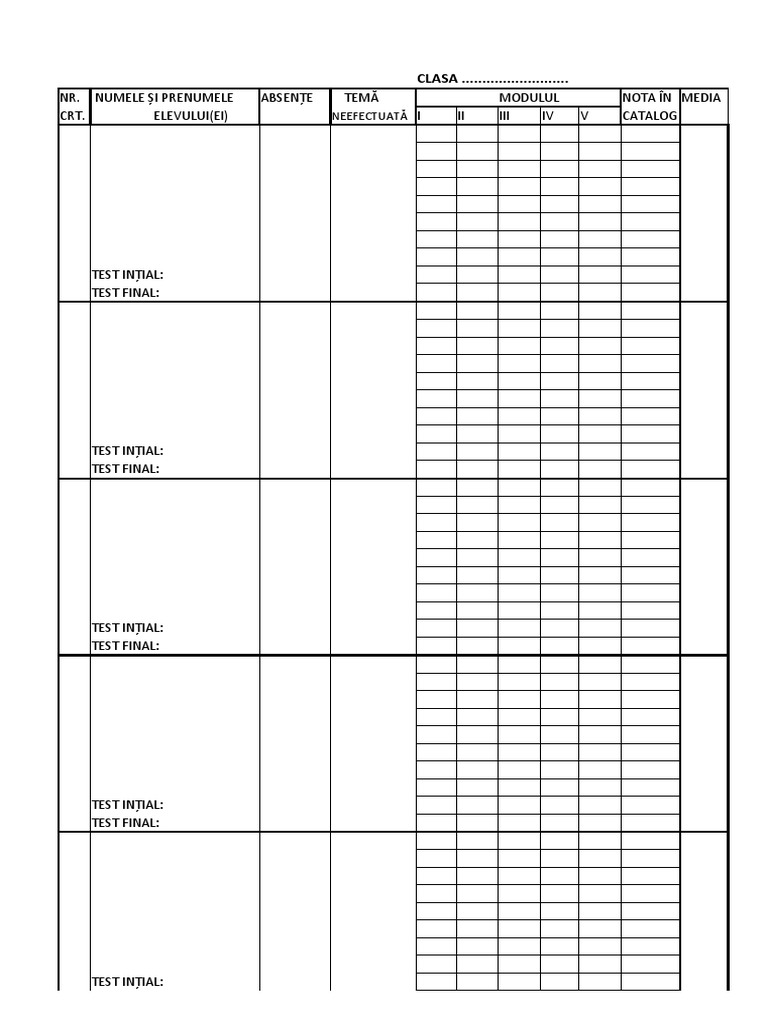 Catalogul Personal Al Profesorului 2022-2023 | PDF
