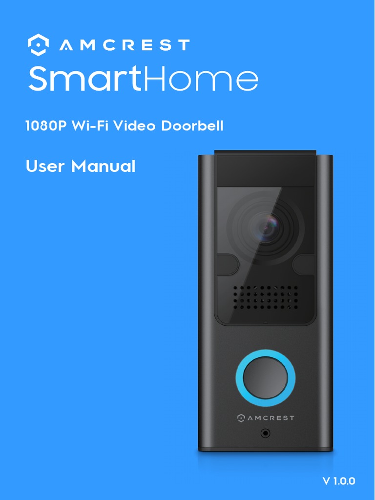 WiFi Video Doorbell User Manual PDF Power Supply Cloud Computing