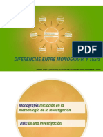 Diferencias Entre Monografía y Tesis