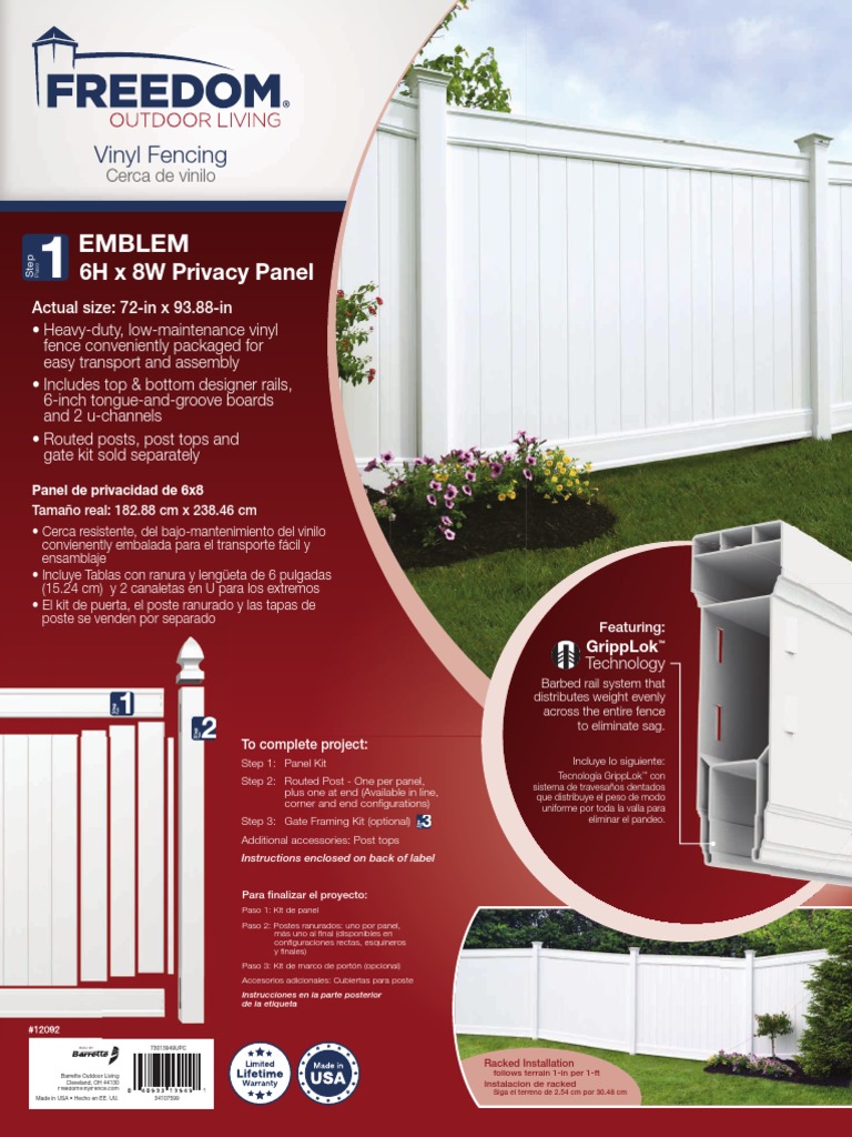 Freedom Vinyl Fencing PDF