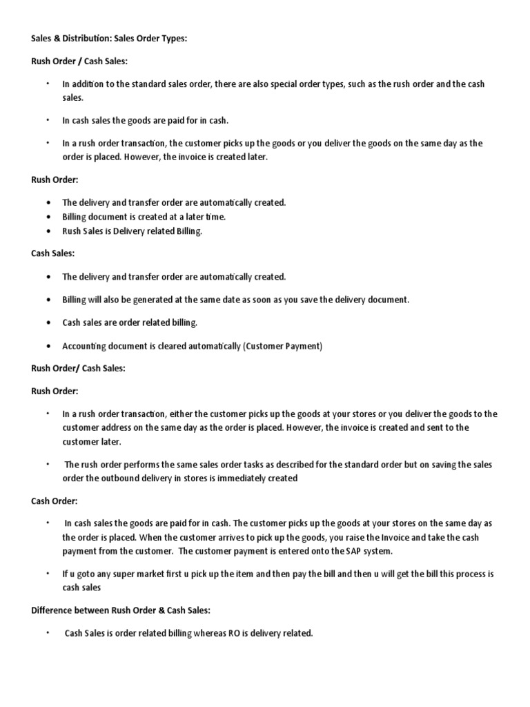 Lesson sd sales order types pdf invoice sales