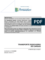 TRANSPORTE RODOVIÁRIO DE CARGAS - SEFAZ PE