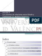 Los Sistemas de Relaciones Entre Estado y Confesiones (I) Modelos Históricos