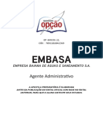 Apostila Amostra Embasa Agente Adm