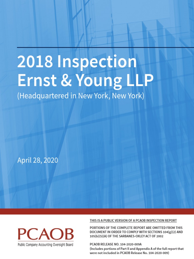 PCAOB 2018 Inspection of EY Findings | PDF | Financial Audit | Audit