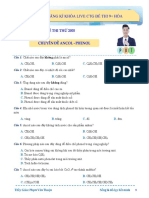 Đề Kiểm Tra Ancol - Phenol