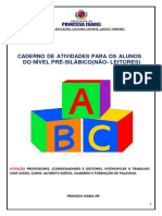 Caderno de Atividades para Alunos Não - Leitores