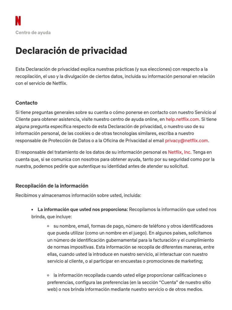 Https Help - Netflix.com Legal Privacy Netflixsource Android | PDF