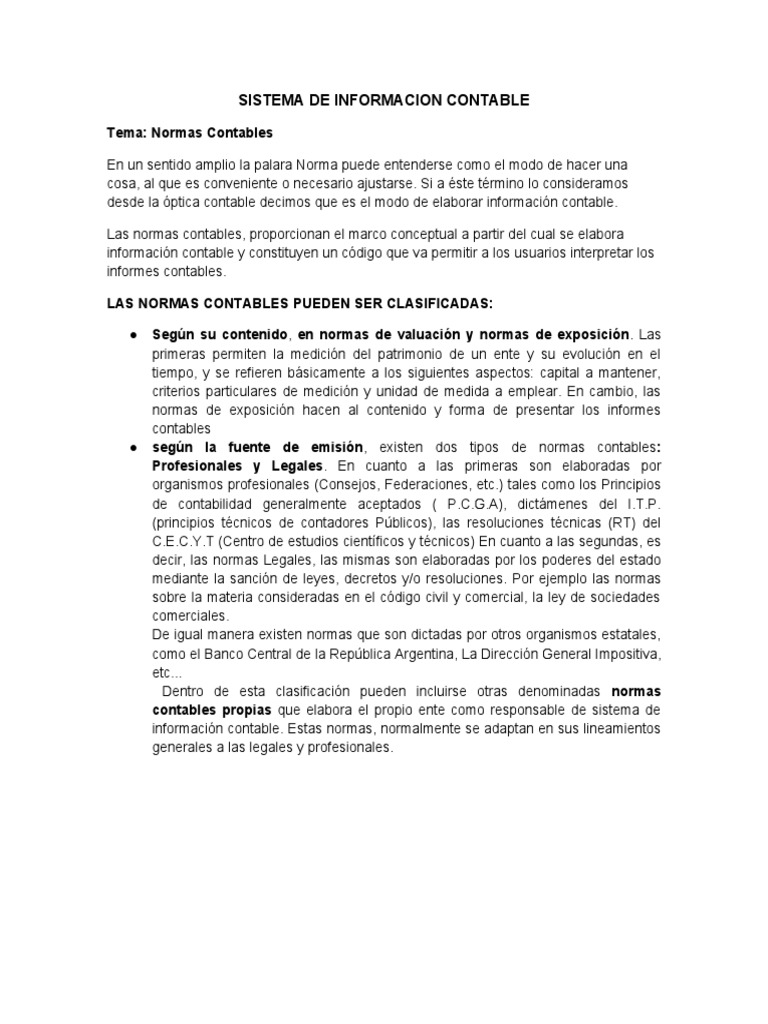 Normas Contables PDF Contabilidad Economias