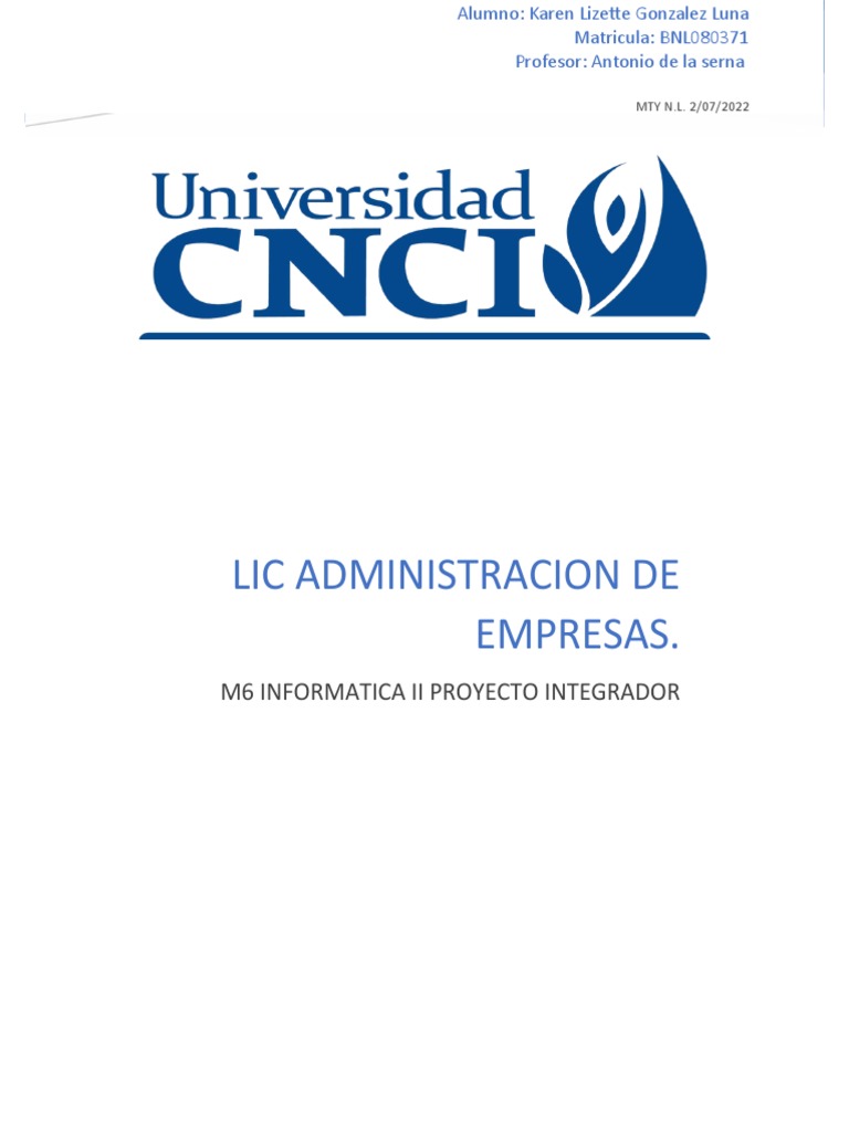 Proyecto Integrador de Informática II | PDF | Ciencias sociales