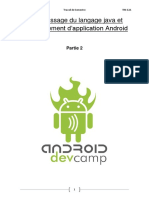 Apprentissage du langage java et développement d’application Android