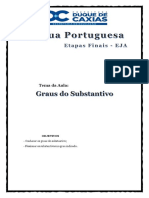 Etapa Finais Português Graus Do Substantivo