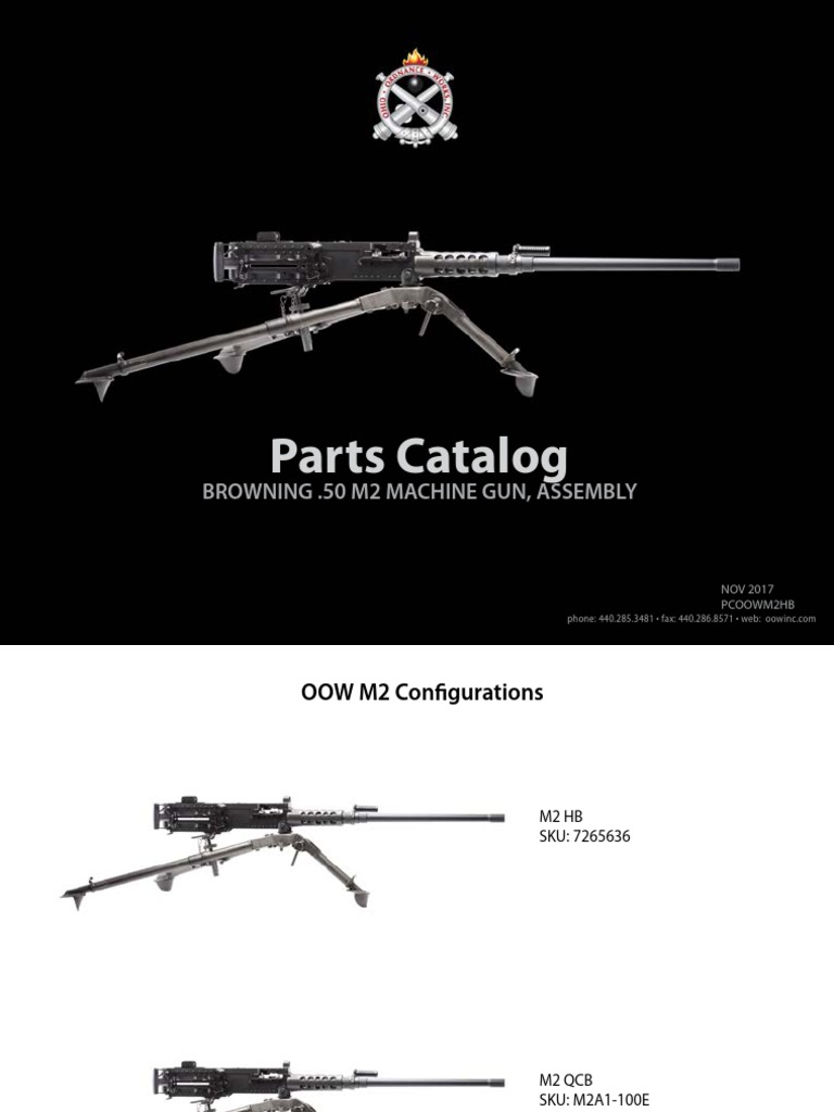 M2 Browning .50 Cal Parts Catalog | PDF | Screw | Equipment