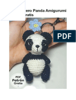 PDF Llavero Panda Amigurumi Patron Gratis