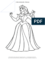 Desenhos de Princesas em PDF para Colorir A Bela Adormecida