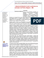 Porto Seguro - Turismo, Desenvolvimento Local e Pobreza No Município de Porto Seguro-BA