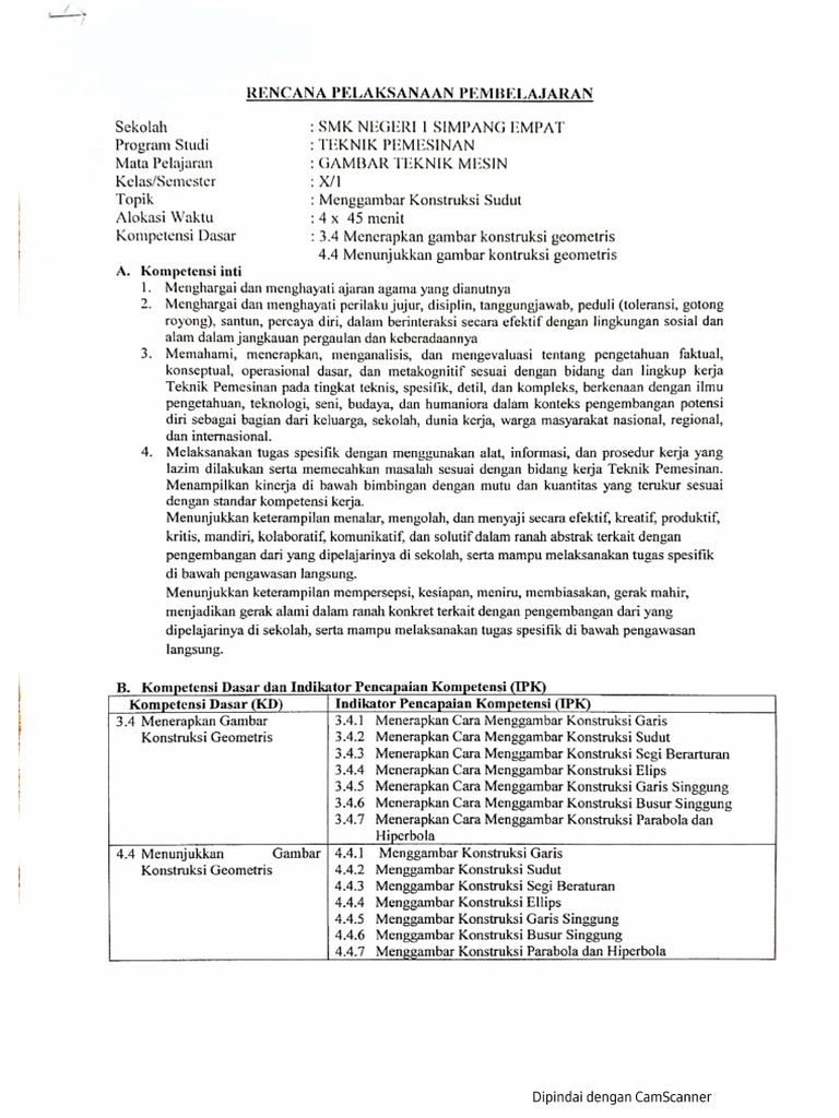Contoh RPP Lengkap | PDF