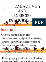 Physical Activity and Exercise Participation