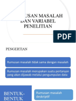 Rumusan Masalah Dan Variabel Penelitian