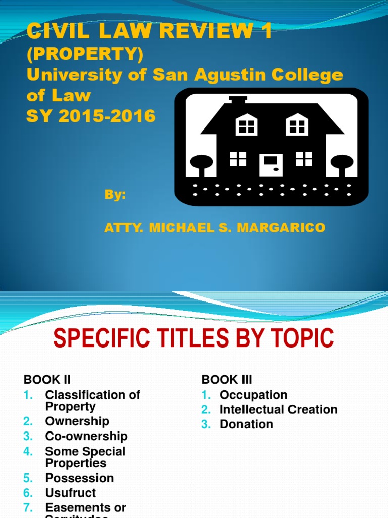 Property Law Overview in the Philippines | PDF | Property | Real Property