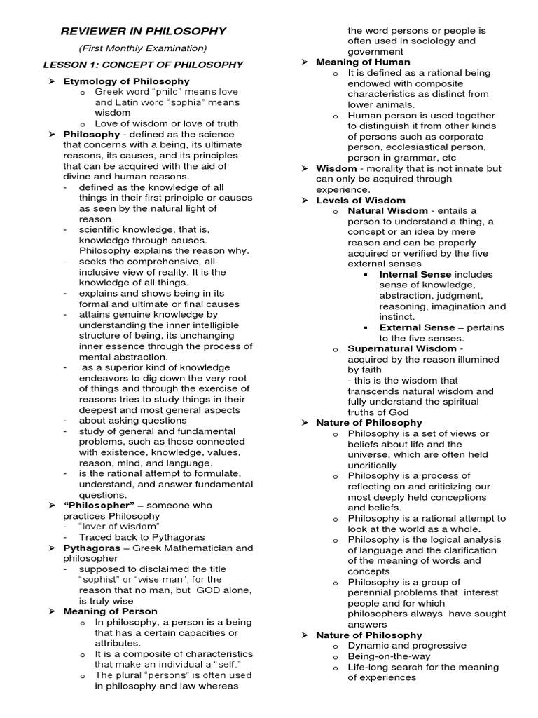 Reviewer in Philosophy | PDF | Reason | Wisdom