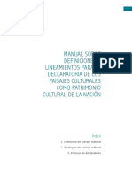 Manual Sobre Definiciones y Lineamientos para La Declaratoria de Los Paisajes Culturales Como Patrimonio Cultural de La Nación