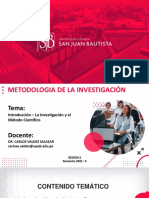 Semana 2 - La Investigacion y El Metodo Cientifico