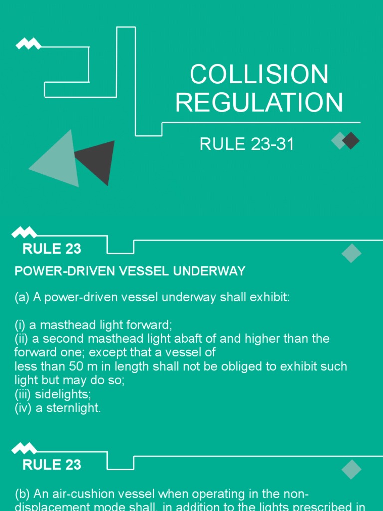 Colreg rule23 31 pdf water transport ships