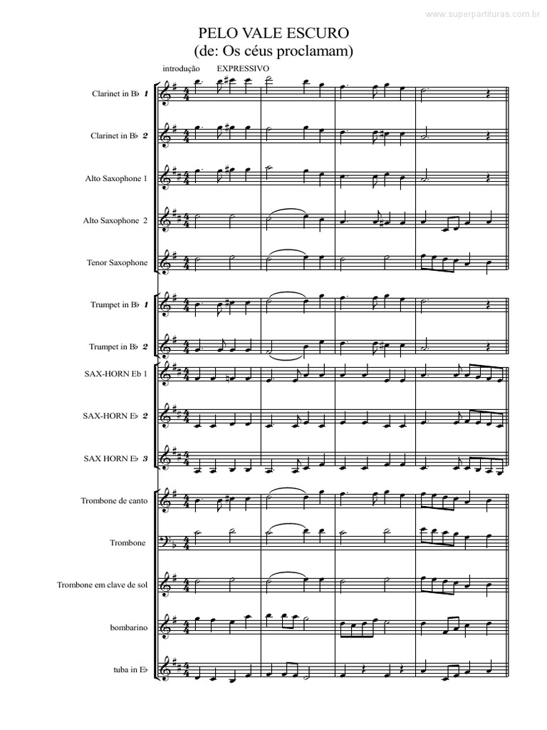 (Superpartituras - Com.br) Pelo Vale Escuro | PDF | Instruments de ...