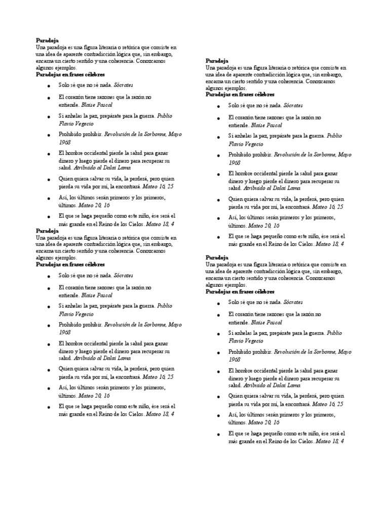 Paradoja | PDF | Paradoja | Teorías filosóficas