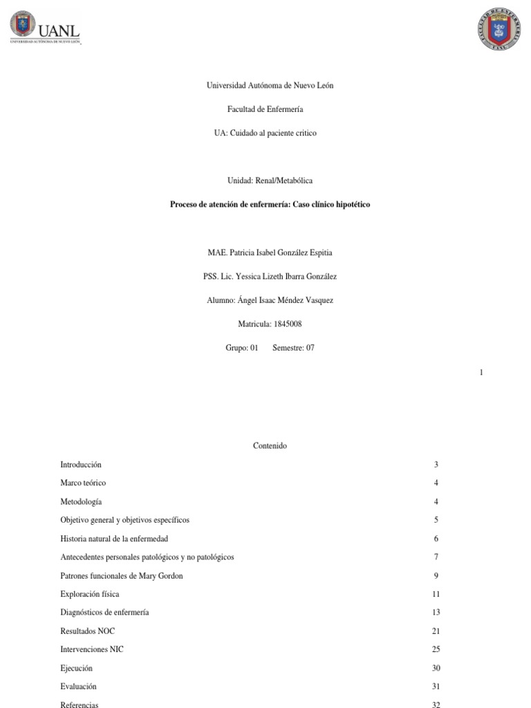 Pae unidad renal caso clinico descargar gratis pdf enfermedad renal