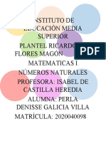 Números Naturales. Tarea Perla Denisse