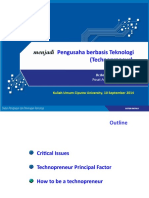 Menjadi: Pengusaha Berbasis Teknologi (Technopreneur)