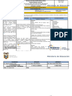 Planificación Microcurricular Del Segundo Parcial, Segundo Grado