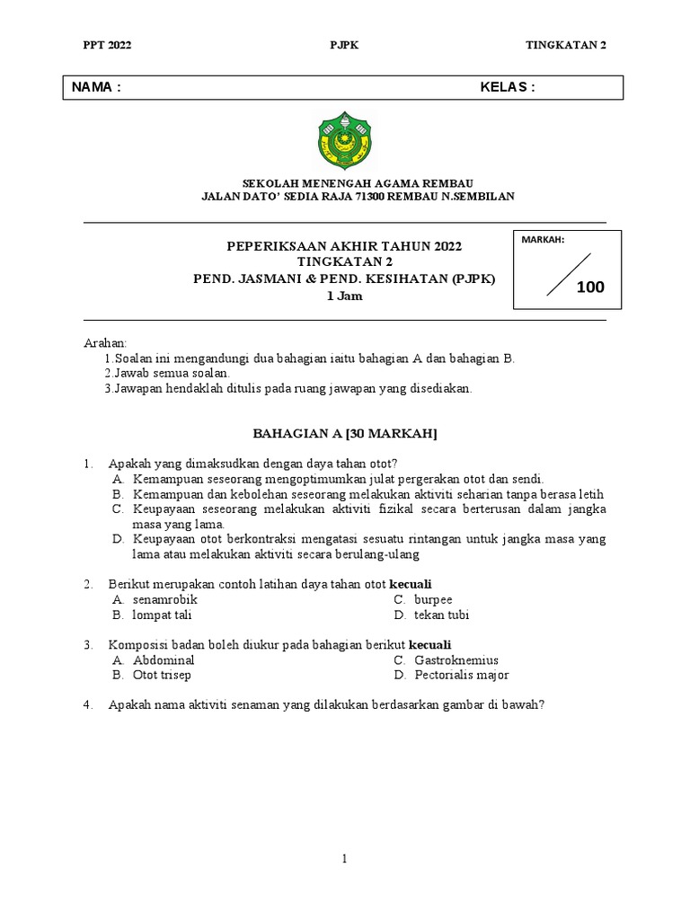 Pat Pjpk T2 2022 Pdf