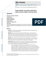 Mental Health in Student Athletes - Associations With Sleep Duration, Sleep Quality, Insomnia, Fatigue, and Sleep Apnea Symptoms