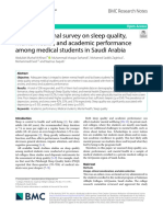 A Cross Sectional Survey On Sleep Quality, Mental Health, and Academic Performance Among Medical Student in Saudia Arabia
