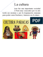 La Cultura Paracas Fue Una Importante Sociedad en La Historia Del Perú Muy Conocidos Por Su Arte Textil