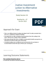 Reading 47 - Introduction To Alternative Investments