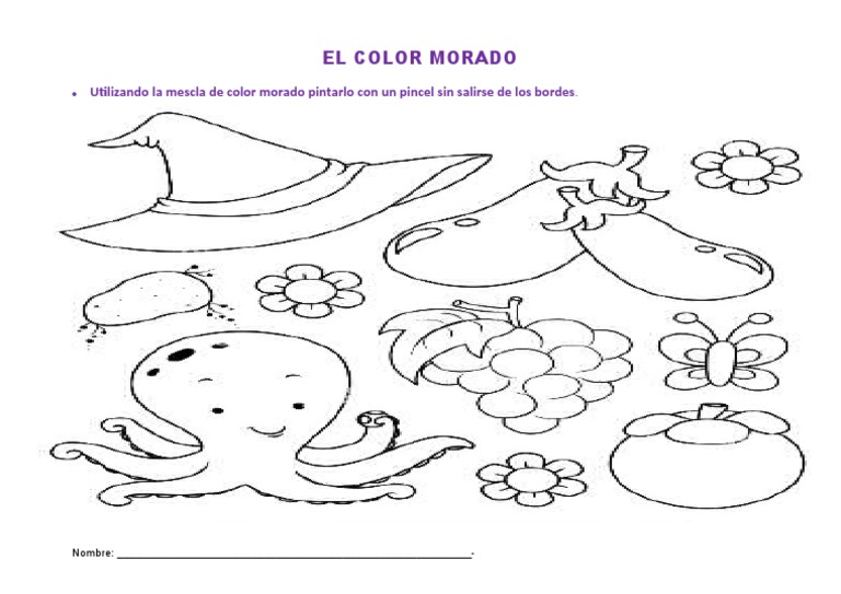 Pinta Con Témpera de Color Morado | PDF