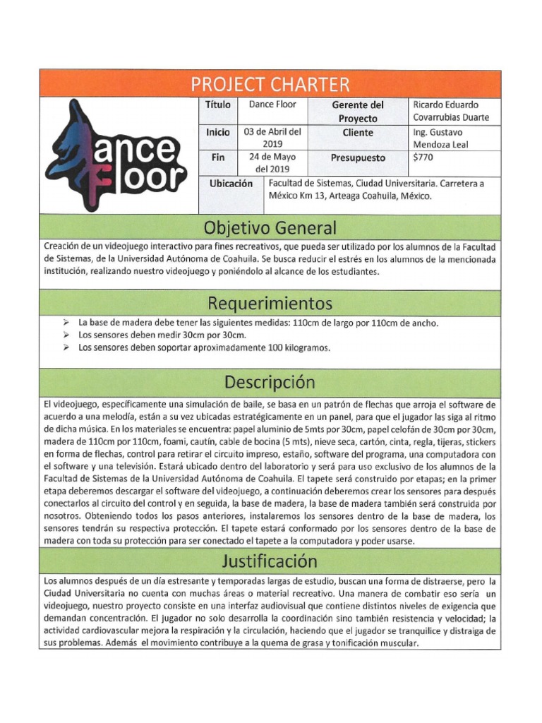 Project Charter | PDF
