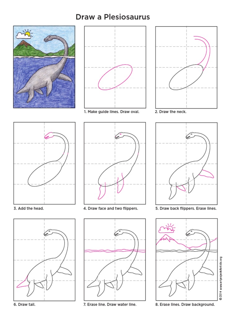 Draw Plesiosaurus PDF