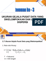 Ukuran Gejala Pusat Data Yang Dikelompokkan Dan Ukuran Dispersi