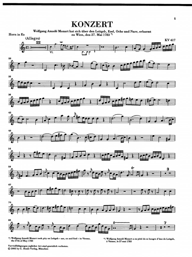 Mozart 2. Konzert PDF