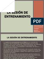 La Sesión de Entrenamiento - Planificacion Del Entrenamiento