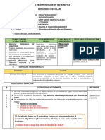 SESIÓN DE Refuerzo Escolar de MATEMÁTICA Los Alimentos