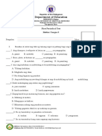 MTBMLE - First Periodic Tests - TOS